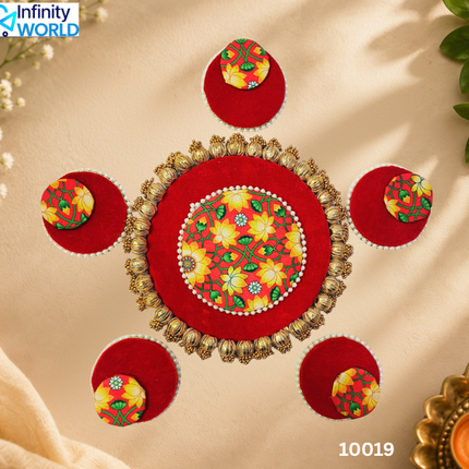 Rangoli - Flower Reversible ( Red And Green) (10019)