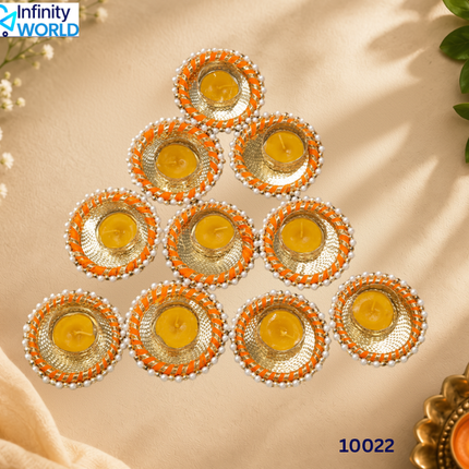 Tea Light Candle (Orange) - (10022)