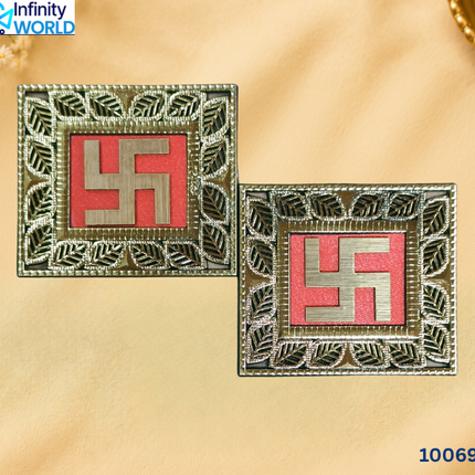 Laser Cut Golden Swastik (10069)