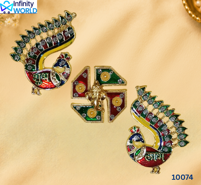 Peacock Shubh Labh And Swastik (10074)