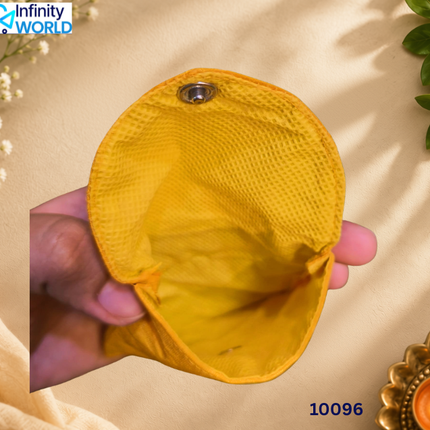 Yellow Casmet Coin Pouch (Set Of 2) - (10096)