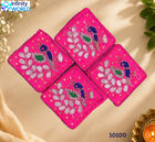 Pink Gotapatti Coin Pouch (Set Of 4) - (10100)