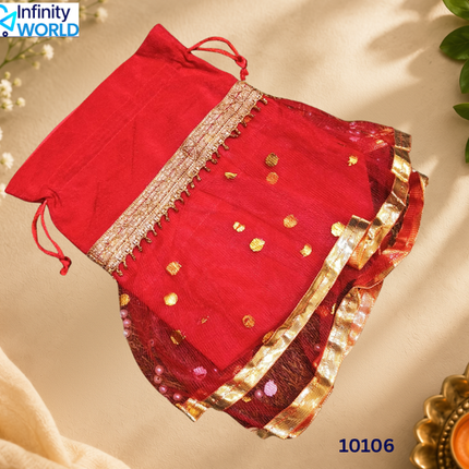 Red Frock Potli - (10106)