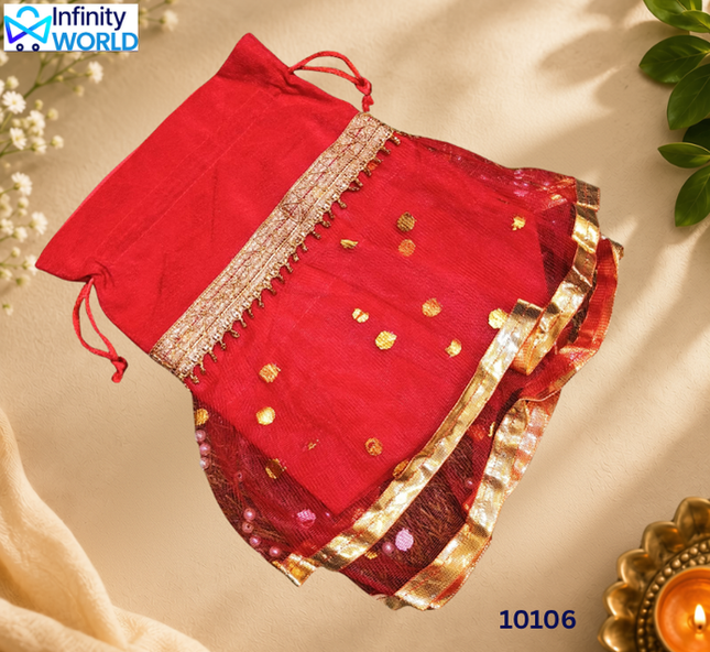 Red Frock Potli - (10106)