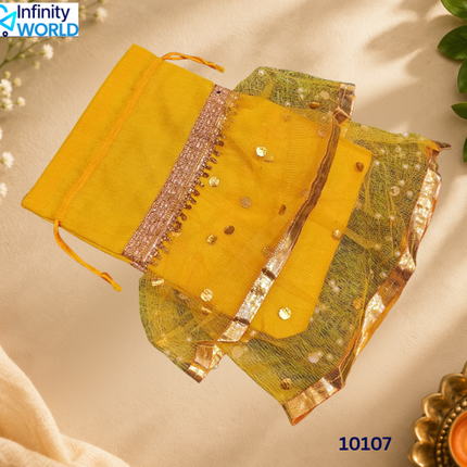 Yellow Frock Potli - (10107)