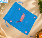 Blue Jute Peacock Potli - (10115)