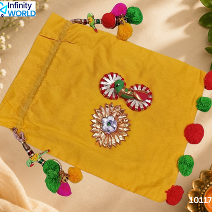 Yellow Parrot Potli - (10117)