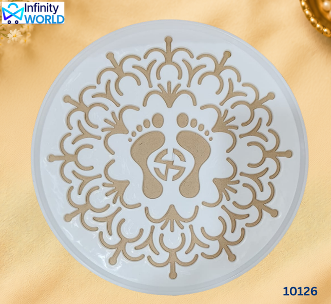 Rangoli Plate - Charan - 10" (10126)