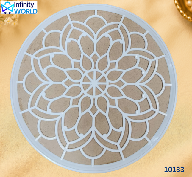Rangoli Plate - Flower - 10" (10133)