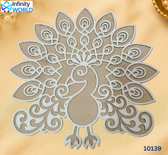 Rangoli Plate - Peacock - 10" (10139)