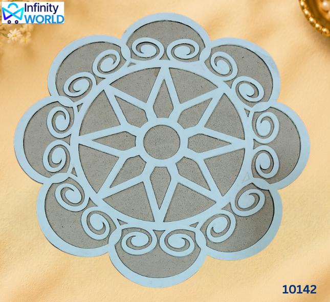 Rangoli Plate - Round Flower - 10" (10142)