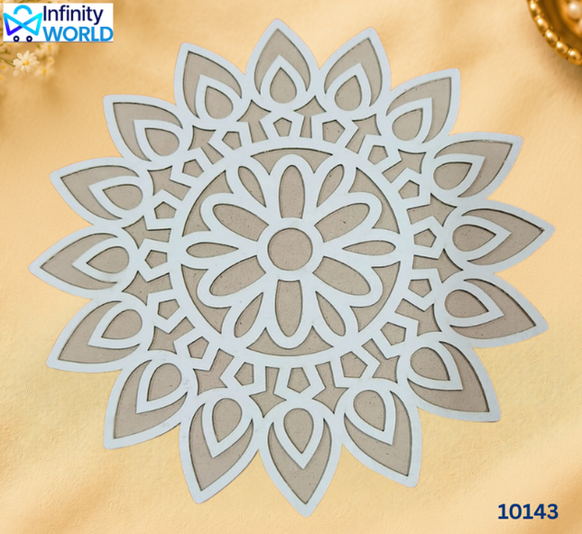 Rangoli Plate - Flower - 10" (10143)
