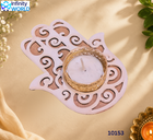 Hamsa Design Mdf Tealight Candle Holder - (10153)