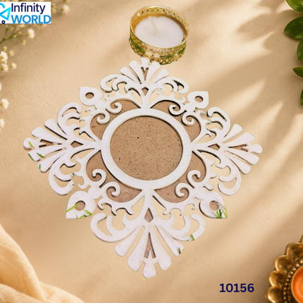 Flower Cutout Mdf Tealight Candle Holder - (10156)
