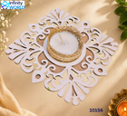 Flower Cutout Mdf Tealight Candle Holder - (10156)