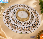 Round Mdf Tealight Candle Holder - (10157)
