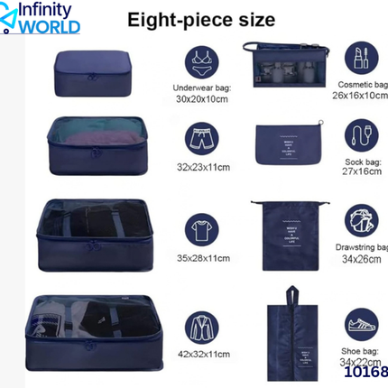 8 Piece Travelling Organiser - (10168)