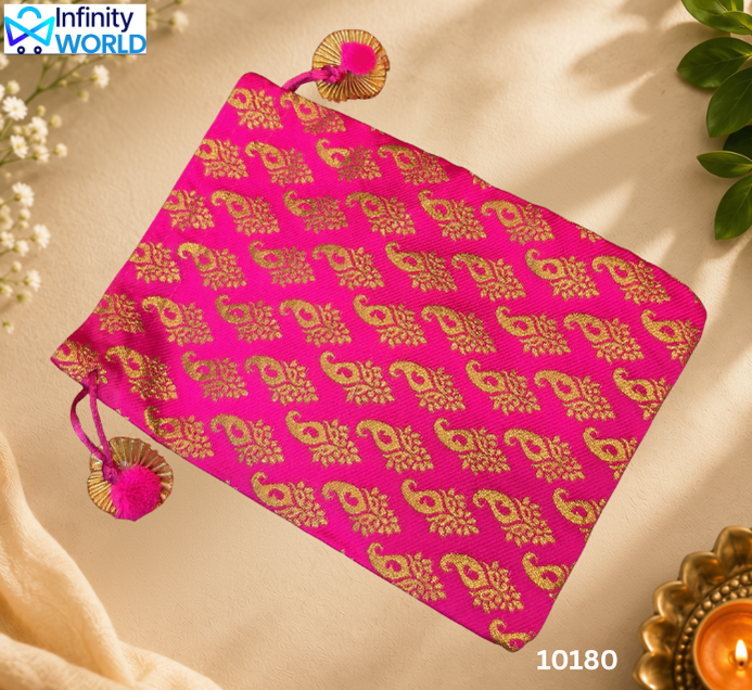 Brocade Multicolour Potli (Set Of 10) - (10180) – Infinity World