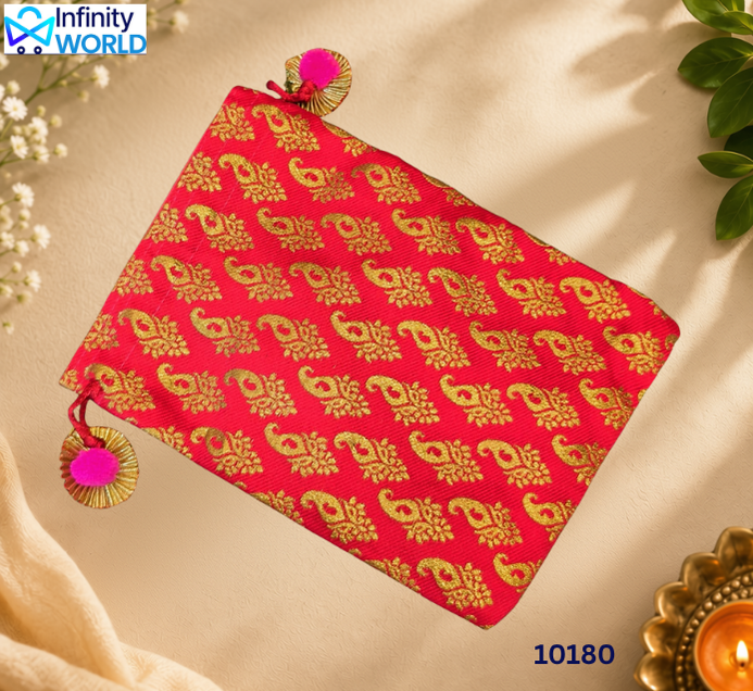 Brocade Multicolour Potli (Set Of 10) - (10180) – Infinity World