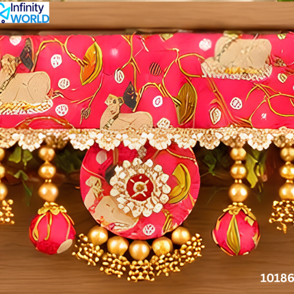 Red Pichwai Bandarwar - (10186)