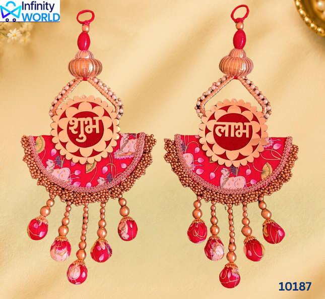 Red Pichwai Shubh Labh (10187)