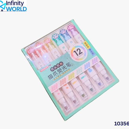 Paw Pen Cum Highlighter Set - (10356)