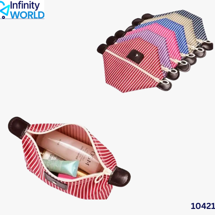 Stripes Boat Pouch - (10421)