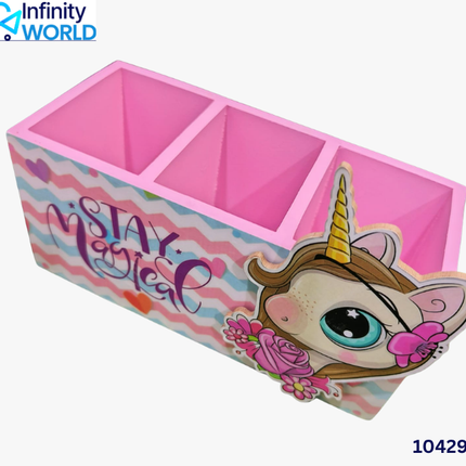 Unicorn Motif Mdf Organiser - (10429)