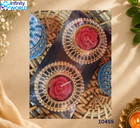 Rose Golden Plate Candle (Set Of 2) - (10455)