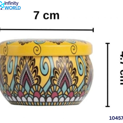 Mandala Tin Scented Candle - (10457)