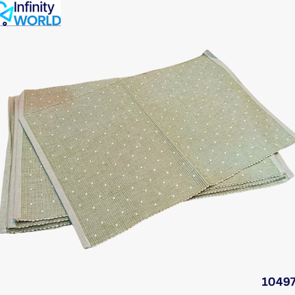Sea Green Polka Dot Dining Mat Set  - (10497)