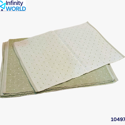 Sea Green Polka Dot Dining Mat Set  - (10497)