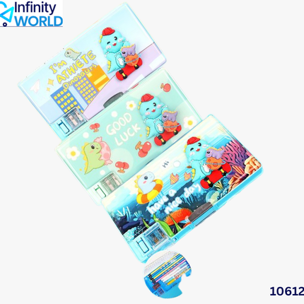 Dino Motif Pencil Box - (10612)