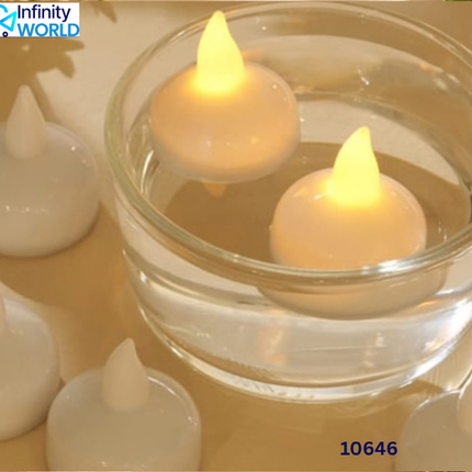 White Led Water Sensor Diya (Set Of 12) - (10646)