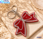 Rhinestone Bow Keychain - (10653)