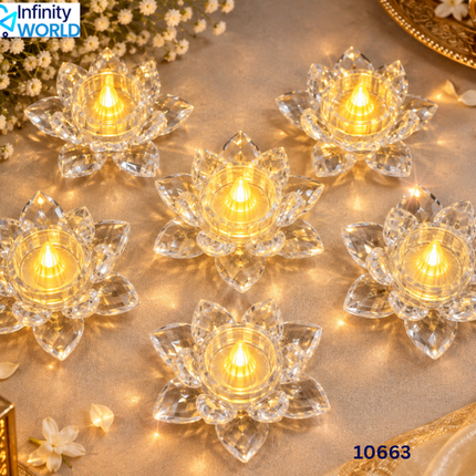 10663 - White Led Lotus