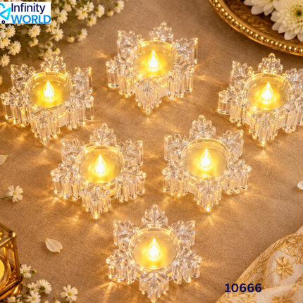 Rangoli Led Diya (Set Of 12) - (10666)