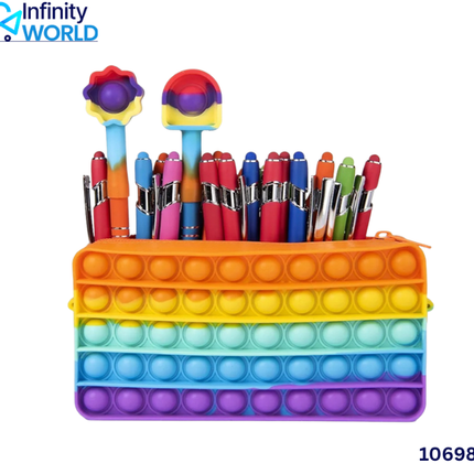 Multicolour Popit Pencil Pouch - (10698)