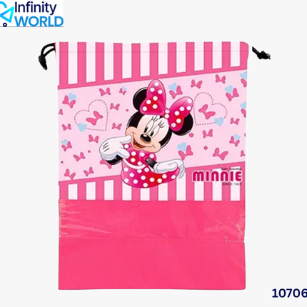 Drawstring Minnie Mouse Shoe Pouch - (10706)