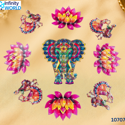 Rangoli - 3D - Elephant   (10707)