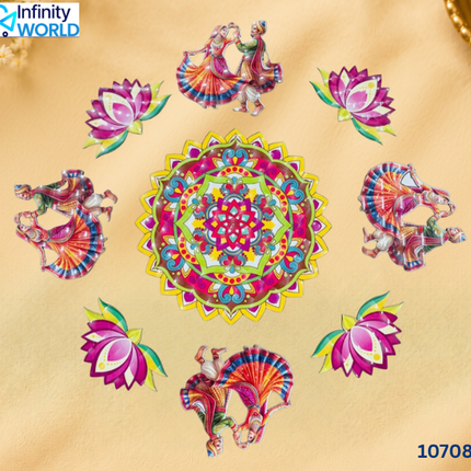 Rangoli - Couple - 3D  (10708)