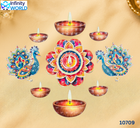Rangoli - Diya - 3D  (10709)