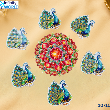 Rangoli - Peacock - 3D (10711)