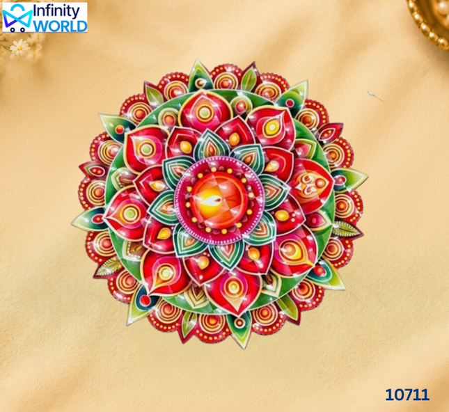 Rangoli - Peacock - 3D (10711)