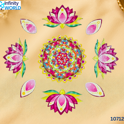 Rangoli - Lotus - 3D (10712)