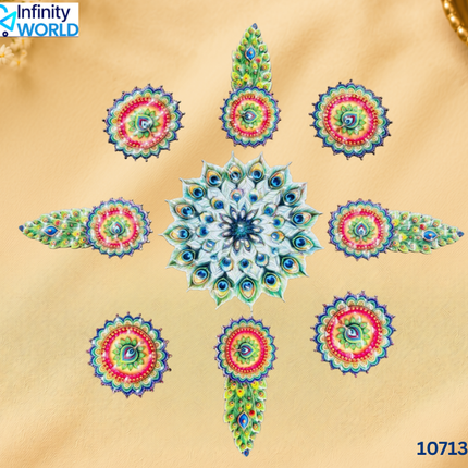 Rangoli - Feather - 3D (10713)