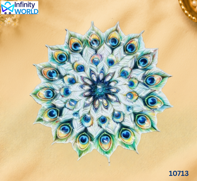 Rangoli - Feather - 3D (10713)