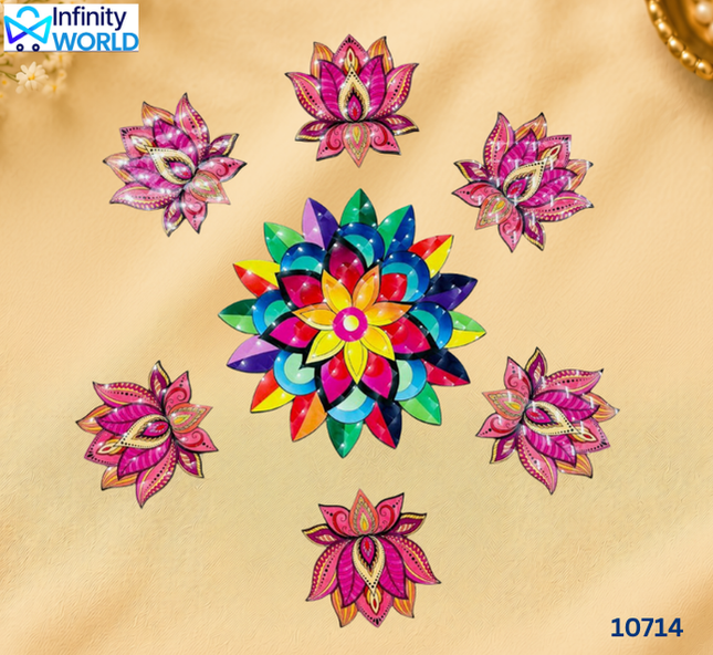 Rangoli - Multicolour - 3D  (10714)