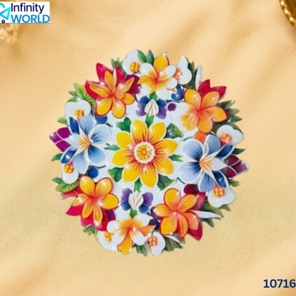 Rangoli - Yellow Flower - 3D (10716)