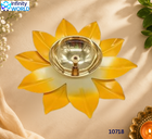 Lotus Yellow Brass Diya (Set Of 4) - (10718)